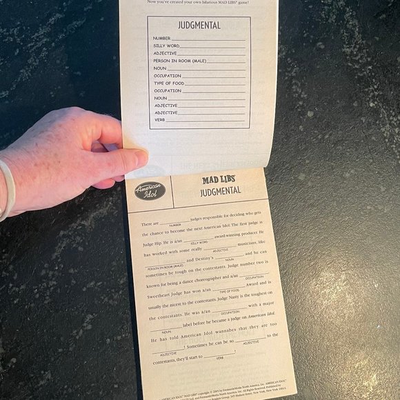 "MAD LIBS -- American Idol" c. 2005 by FreemantleMedia (NWOT) - Picture 6 of 7